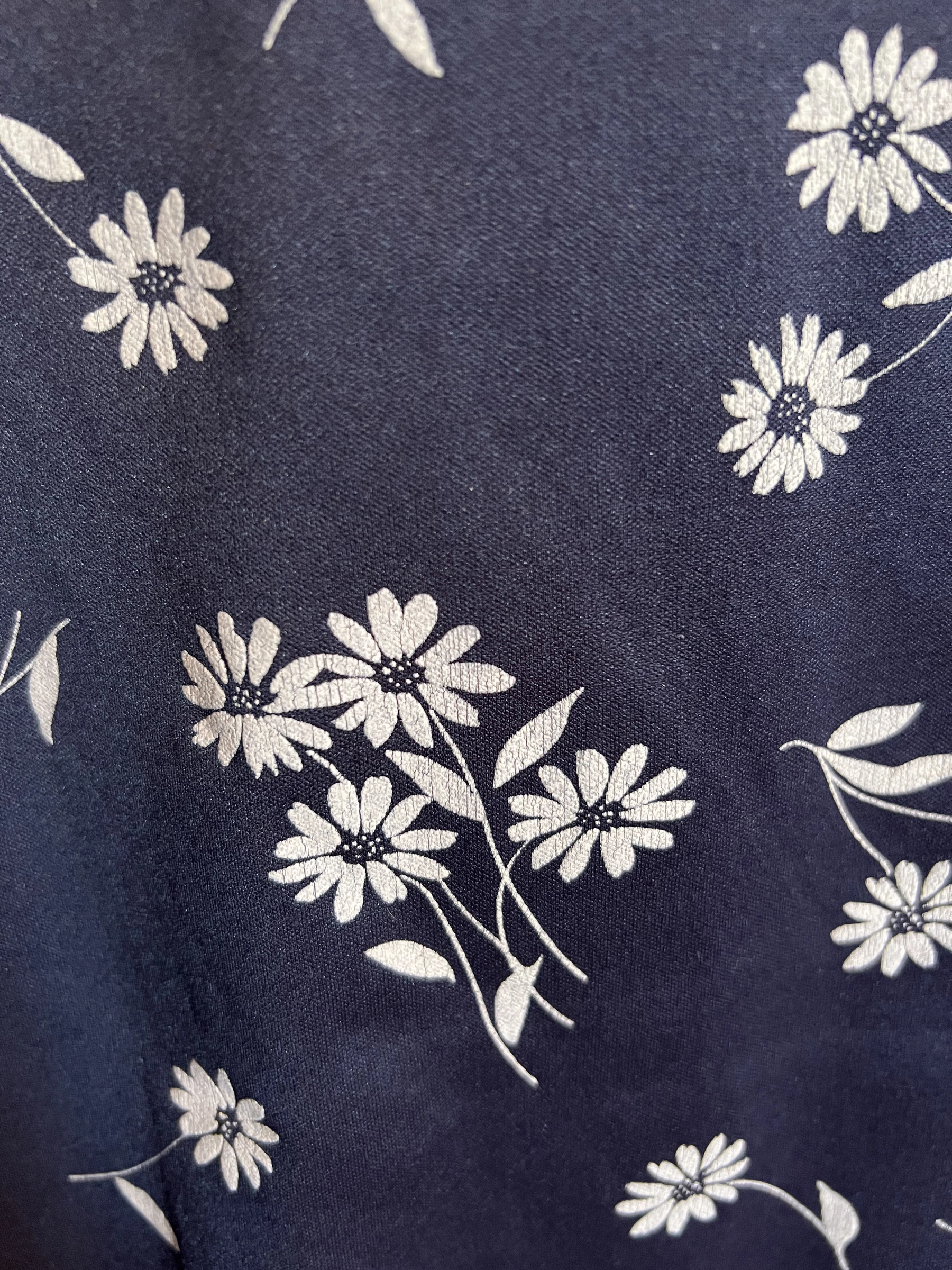 🌼 Vintage Jennyfer navy blue floral dress – size 36 – straight cut – photo 7